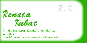 renata kubat business card